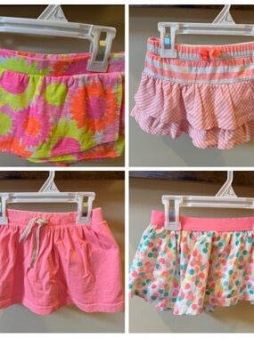 Jumping Beans Girls Summer Skort Bundle of 4 Size 2T